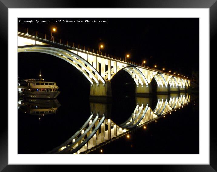 River Douro Portugal at Night Framed Mounted Print by Lynn Bolt