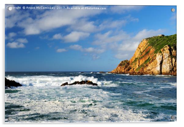 Crashing waves at The Heads at Knysna South Africa Acrylic by Angus McComiskey
