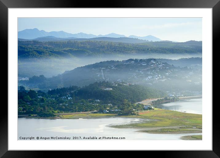View across the estuary to Knysna Framed Mounted Print by Angus McComiskey