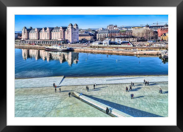 Oslo City View Framed Mounted Print by Valerie Paterson