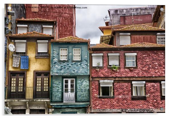 porto old facades Acrylic by Jo Beerens