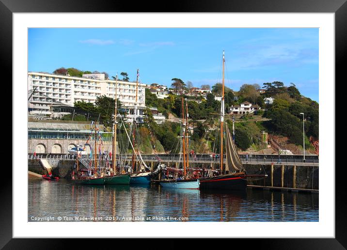 Tall Ships in Torquay Framed Mounted Print by Tom Wade-West