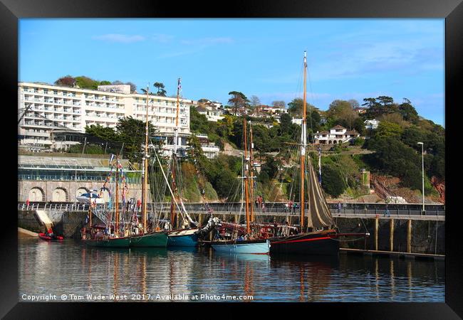 Tall Ships in Torquay Framed Print by Tom Wade-West