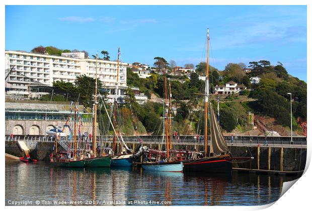 Tall Ships in Torquay Print by Tom Wade-West