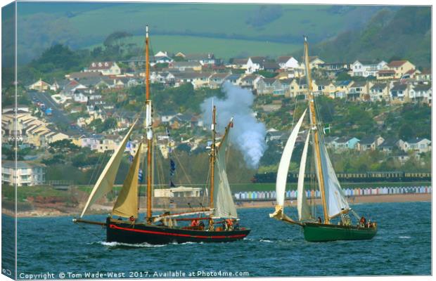 Tall Ships & Steam Trains Canvas Print by Tom Wade-West