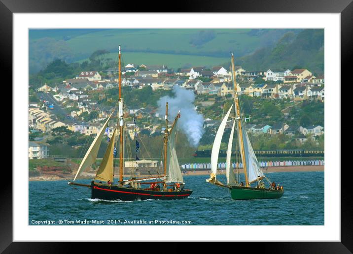 Tall Ships & Steam Trains Framed Mounted Print by Tom Wade-West
