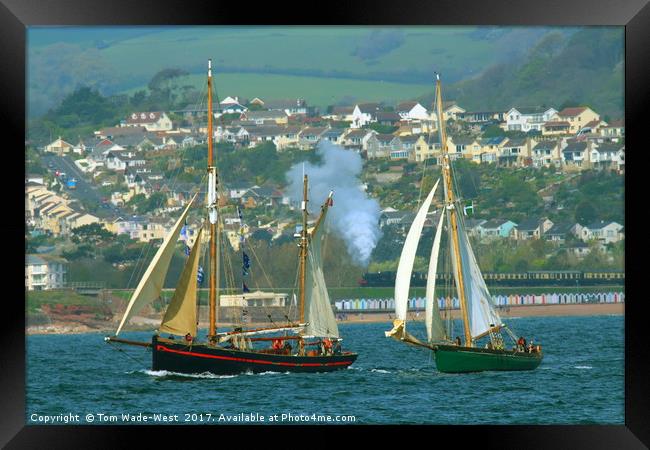 Tall Ships & Steam Trains Framed Print by Tom Wade-West