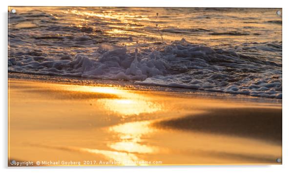 Golden Sunset Acrylic by Michael Goyberg