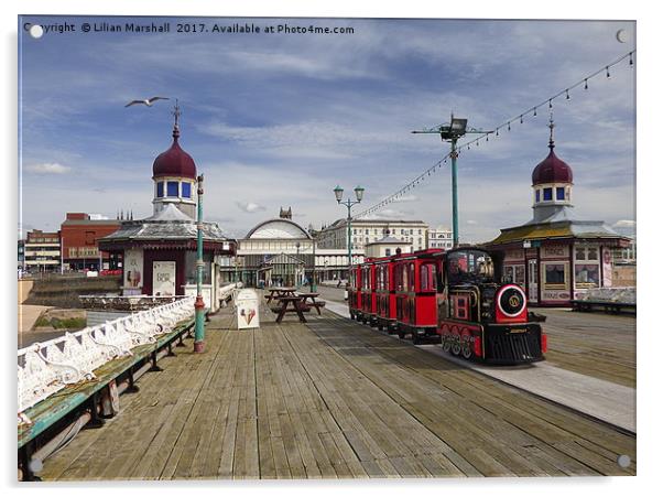 Road Train on North Pier Acrylic by Lilian Marshall