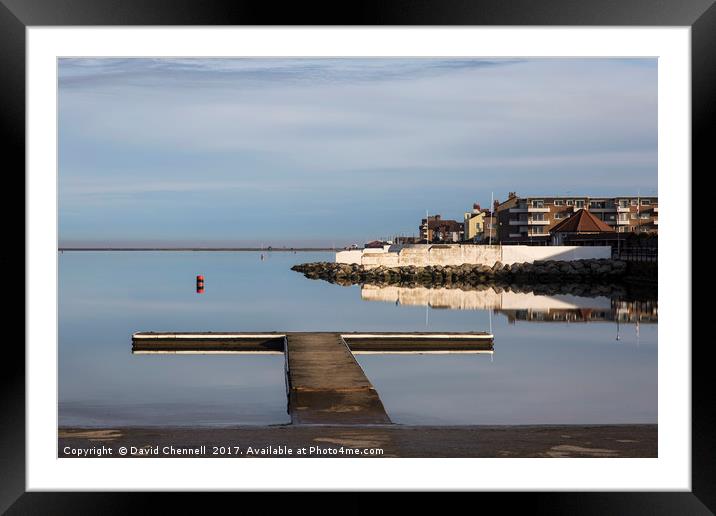 West Kirby Marine Lake   Framed Mounted Print by David Chennell