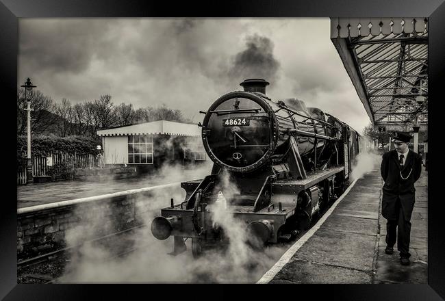 48624 at Ramsbottom Station Framed Print by David Oxtaby  ARPS