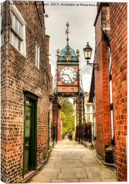 Eastgate Clock Chester Canvas Print by Pete Lawless