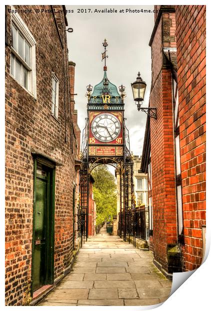 Eastgate Clock Chester Print by Pete Lawless