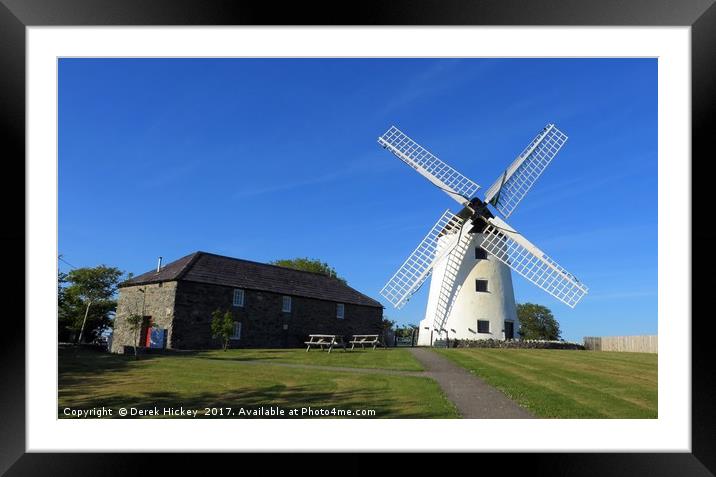 Llynnon Mill, Anglesey                             Framed Mounted Print by Derek Hickey