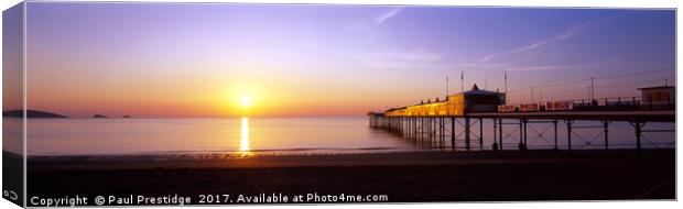 Sunrise at Paignton Pier, Panoramic Canvas Print by Paul F Prestidge