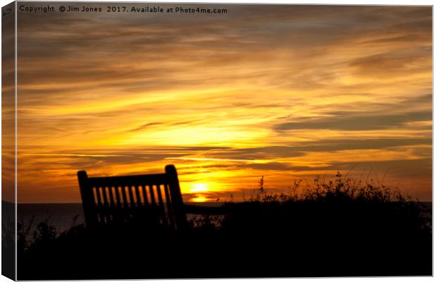 Take a seat for sunrise Canvas Print by Jim Jones