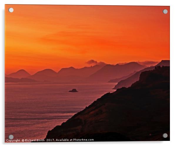 Red sunrise Acrylic by Richard Smith