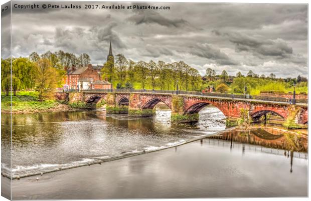 The Old Dee Bridge Canvas Print by Pete Lawless
