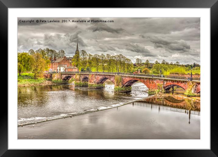 The Old Dee Bridge Framed Mounted Print by Pete Lawless