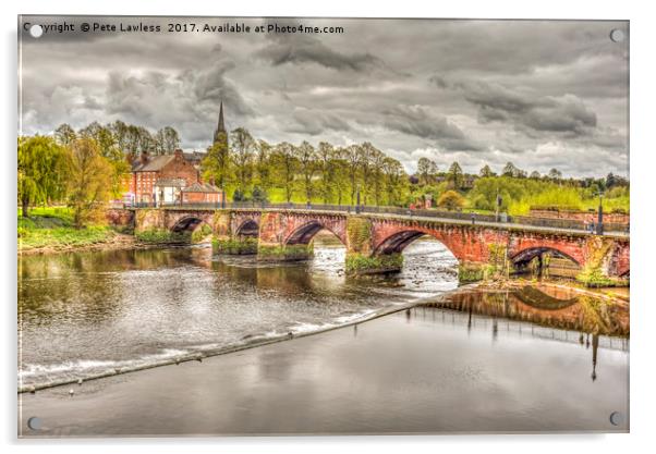 The Old Dee Bridge Acrylic by Pete Lawless