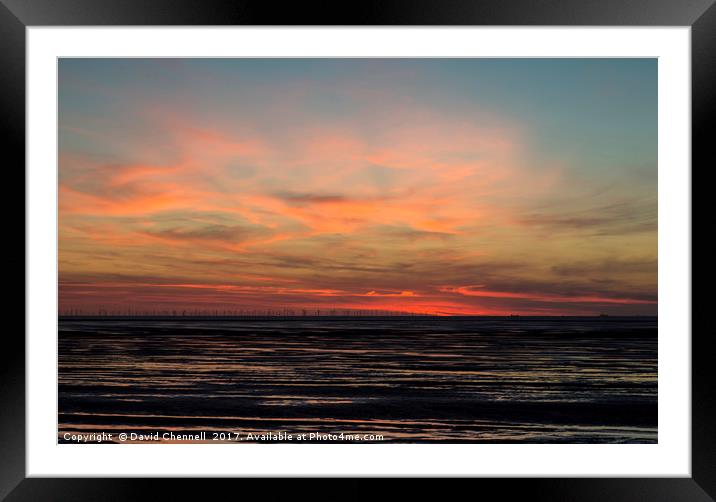 Hoylake Afterglow  Framed Mounted Print by David Chennell