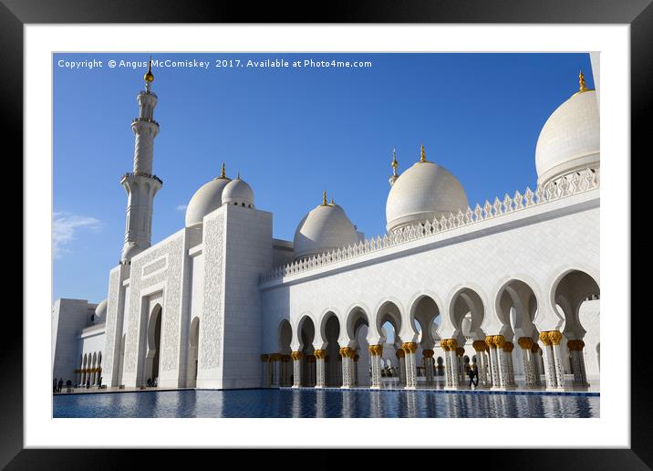 Grand Mosque Abu Dhabi Framed Mounted Print by Angus McComiskey