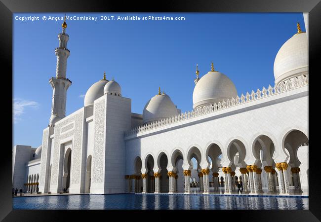 Grand Mosque Abu Dhabi Framed Print by Angus McComiskey