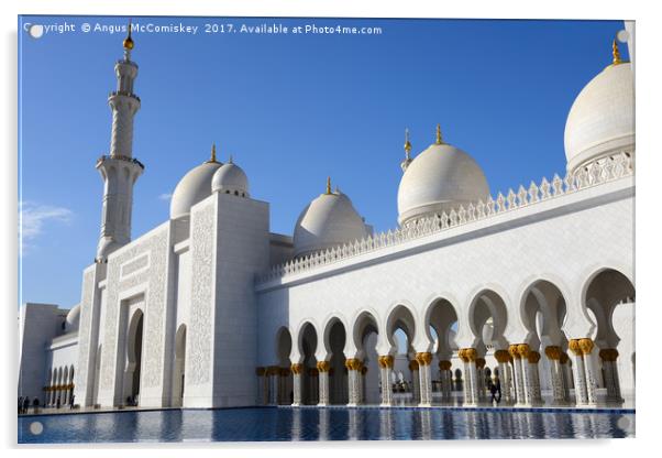 Grand Mosque Abu Dhabi Acrylic by Angus McComiskey