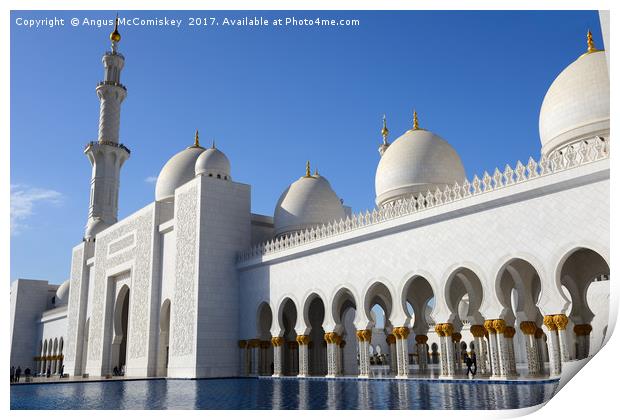 Grand Mosque Abu Dhabi Print by Angus McComiskey