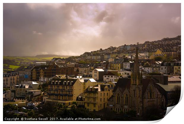 North Devon Town Print by Svetlana Sewell