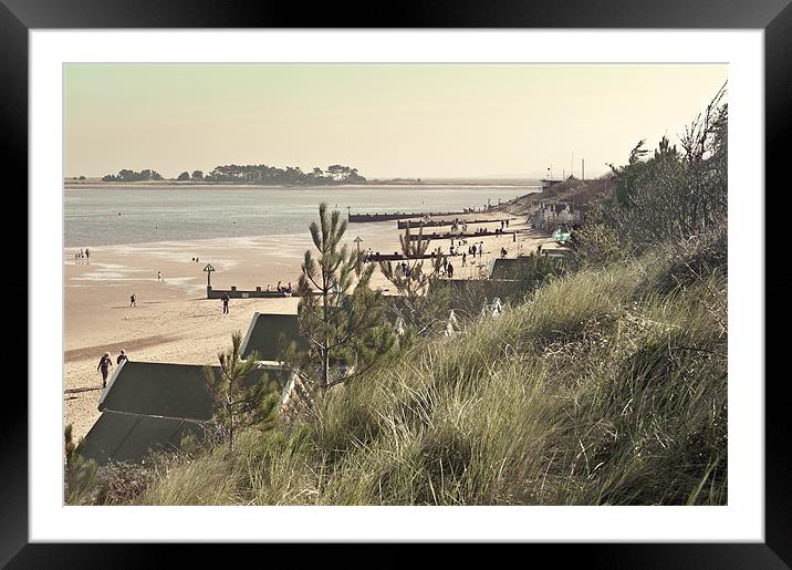 Wells Beach Framed Mounted Print by Stephen Mole