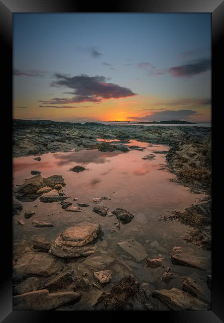Rock Pool Sunset Framed Print by Natures' Canvas: Wall Art  & Prints by Andy Astbury