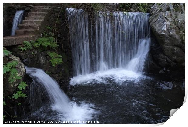 Waterfall in Lousa, Coimbra, Portugal Print by Angelo DeVal