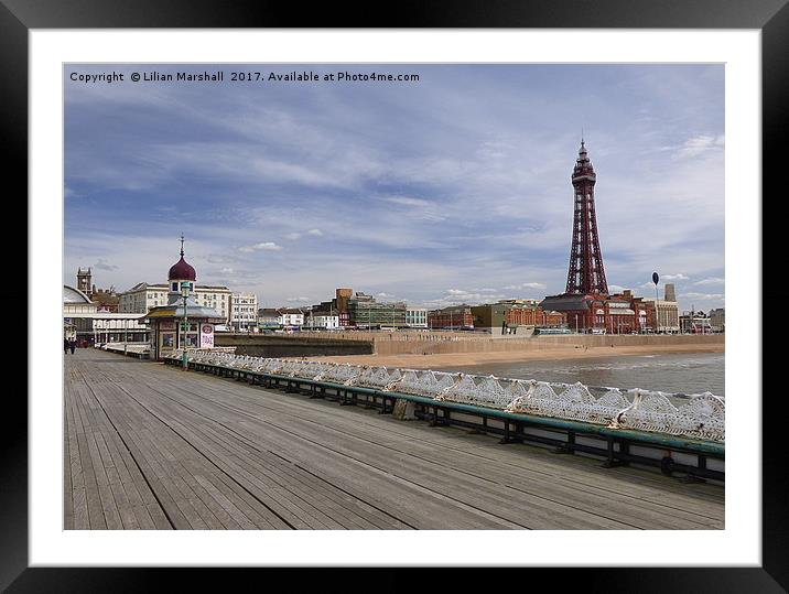 The Tower .Blackpool   Framed Mounted Print by Lilian Marshall