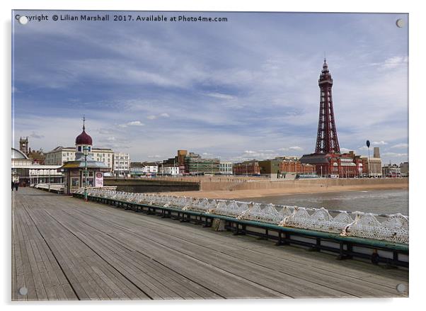 The Tower .Blackpool   Acrylic by Lilian Marshall