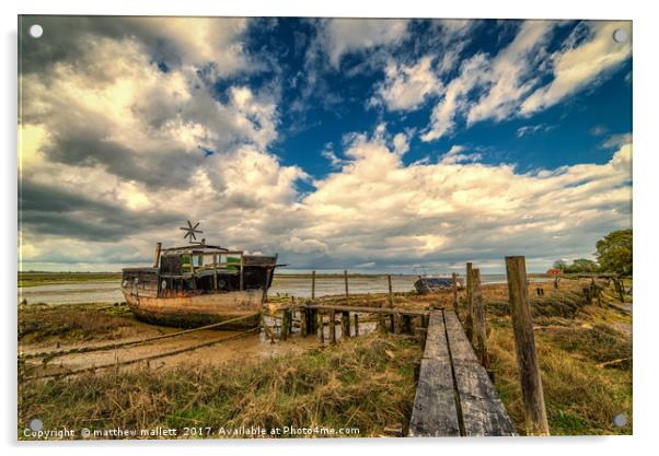 Landermere Quay End Of Walkway Acrylic by matthew  mallett