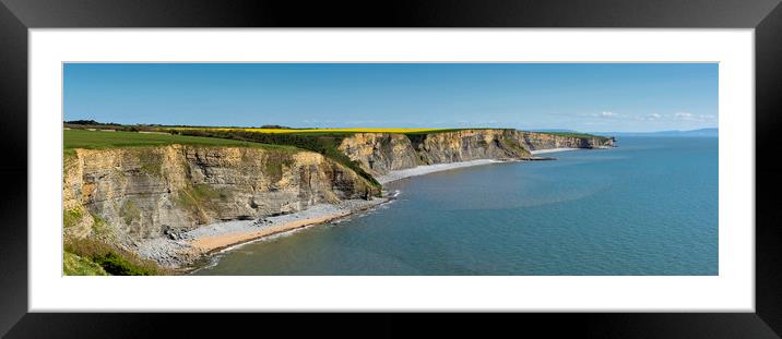 Dunraven Bay Framed Mounted Print by Andrew Richards