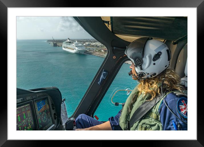 Flying around Aruba Framed Mounted Print by Gail Johnson