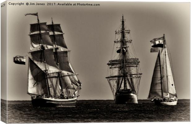 I saw three ships Canvas Print by Jim Jones