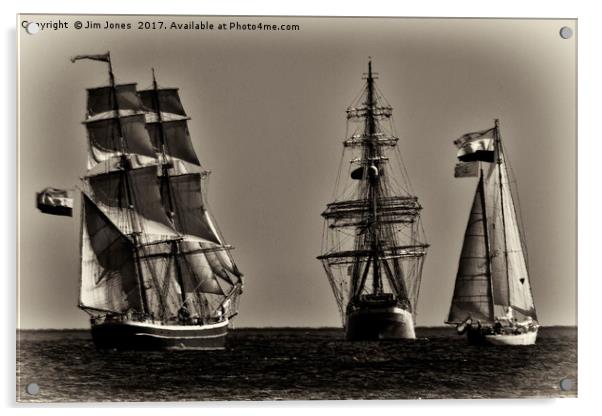 I saw three ships Acrylic by Jim Jones