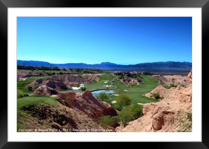 WOLF CREEK GOLF COURSE Framed Mounted Print by Angela Wallace