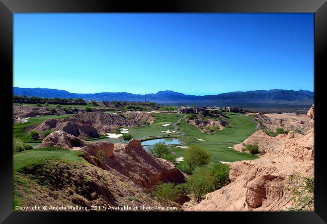 WOLF CREEK GOLF COURSE Framed Print by Angela Wallace