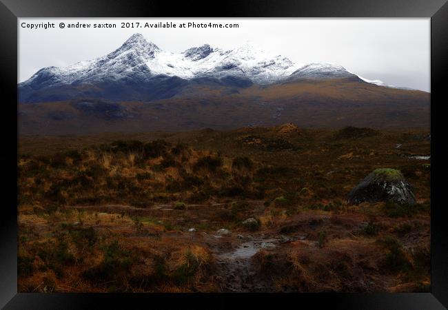 DARK COUNTRYSIDE Framed Print by andrew saxton