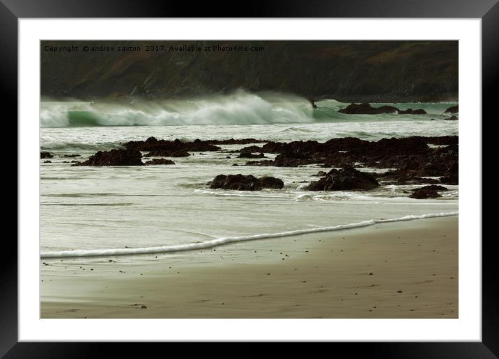 BREEZING IN Framed Mounted Print by andrew saxton
