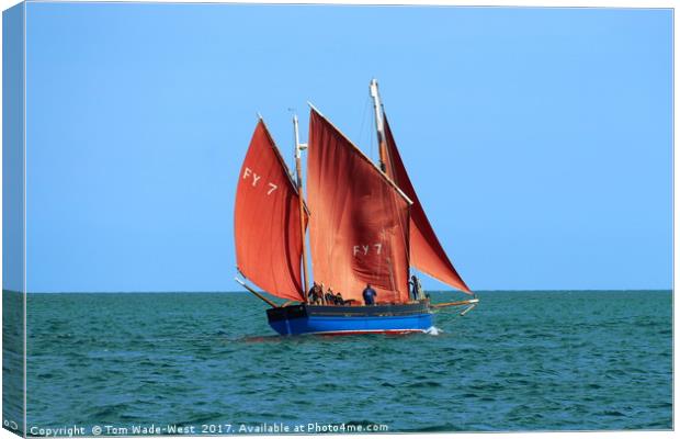 Looe Lugger 'Our Daddy' Canvas Print by Tom Wade-West