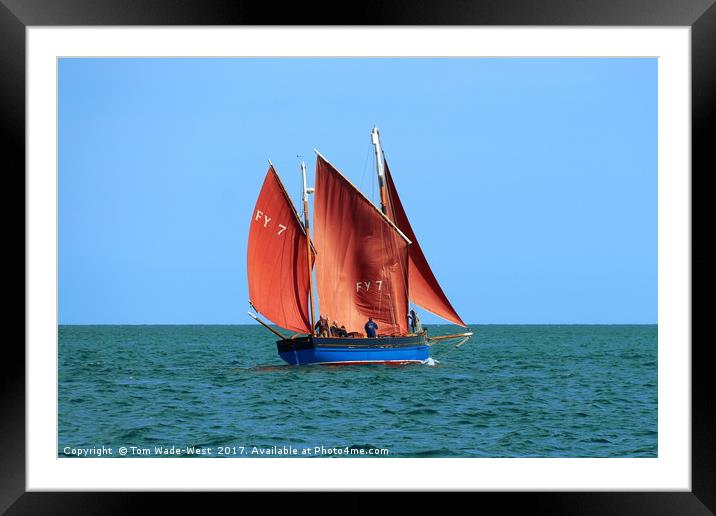 Looe Lugger 'Our Daddy' Framed Mounted Print by Tom Wade-West