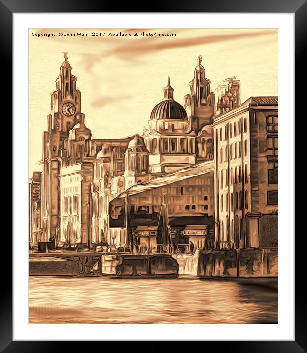 World famous Three Graces (Digital painting) Framed Mounted Print by John Wain