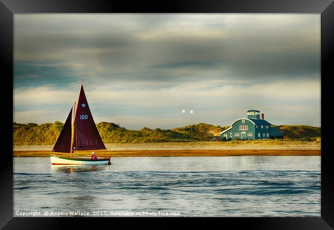 SAILING AT BLAKENEY POINT Framed Print by Angela Wallace