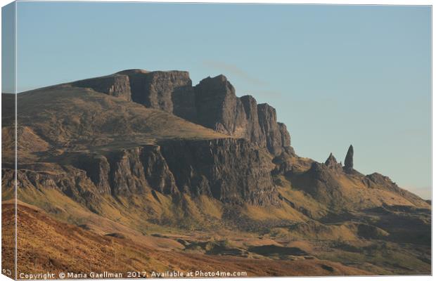 The Old Man of Storr Canvas Print by Maria Gaellman