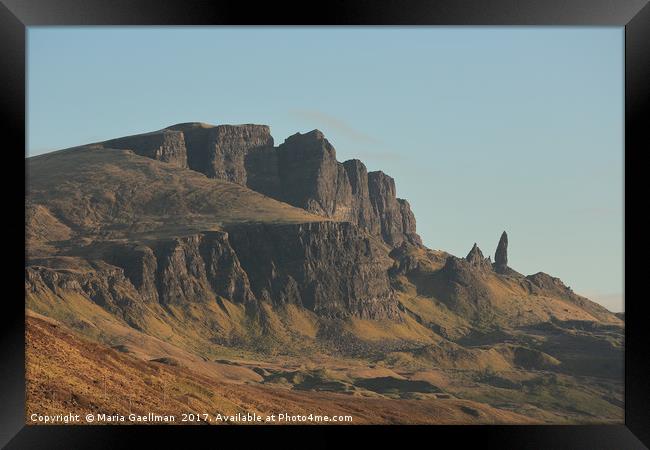The Old Man of Storr Framed Print by Maria Gaellman